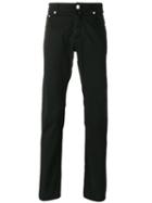 Jacob Cohen Straight Trousers, Men's, Size: 36, Black, Cotton/spandex/elastane
