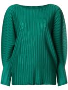 Pleats Please By Issey Miyake Structured Pleated Jumper - Green