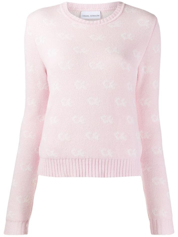 Chiara Ferragni Logo Knit Sweater - Pink
