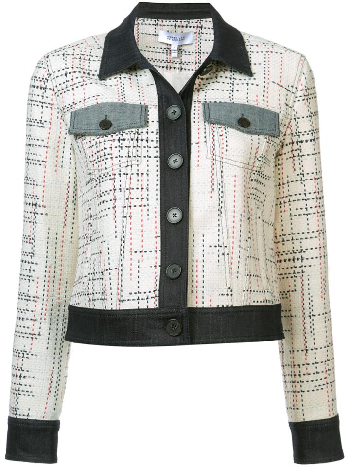 Derek Lam 10 Crosby Jacket With Denim Contrast - Nude & Neutrals