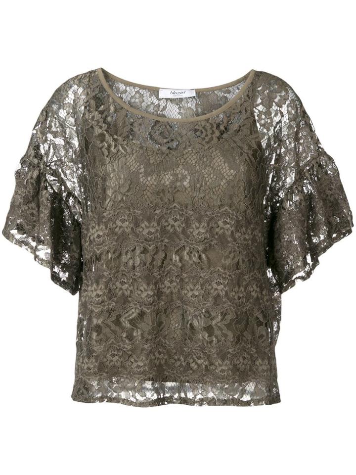 Blugirl Floral Lace Top - Green