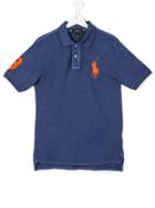 Ralph Lauren Kids Embroidered Logo Polo Shirt - Blue