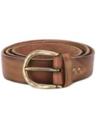Erika Cavallini - Big Buckle Belt - Women - Leather - One Size, Women's, Brown, Leather