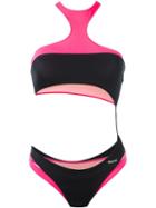 Dsquared2 Cut Out Detail Swimsuit, Women's, Size: 42, Black, Polyamide/spandex/elastane