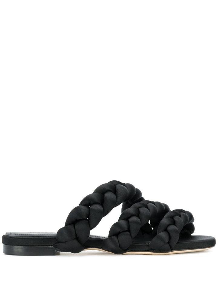Marco De Vincenzo Woven Open-toe Sandals - Black