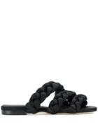 Marco De Vincenzo Woven Open-toe Sandals - Black