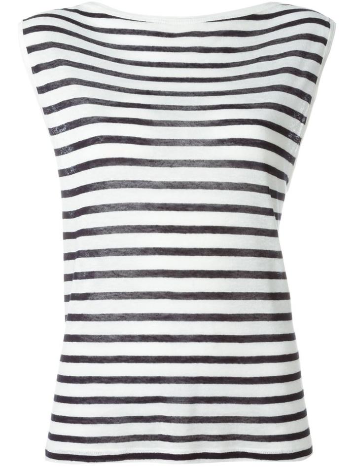 T By Alexander Wang Striped Top, Women's, Size: Small, Blue, Rayon/linen/flax