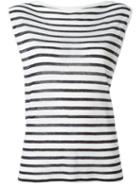 T By Alexander Wang Striped Top, Women's, Size: Small, Blue, Rayon/linen/flax