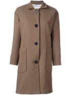 Société Anonyme Single Breasted Coat, Women's, Size: 2, Nude/neutrals, Cupro/wool