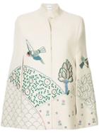 Vilshenko Nature Embroidered Cape - Nude & Neutrals