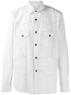 Fumito Ganryu Contrast Stitching Shirt - White