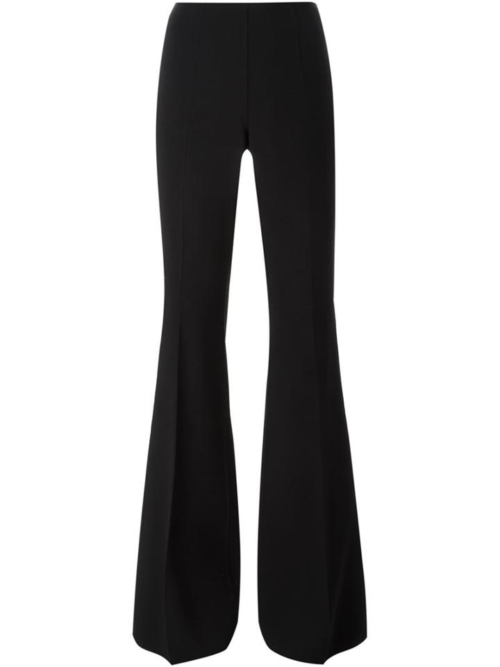 Michael Kors Flared Tailored Trousers, Women's, Size: 6, Black, Spandex/elastane/virgin Wool