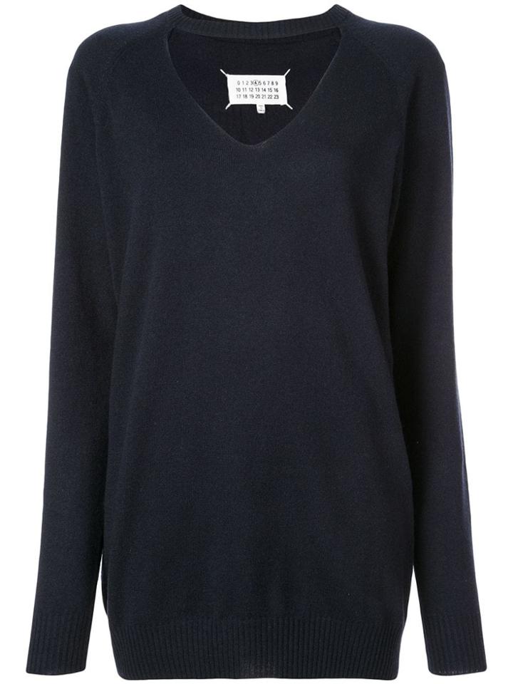 Maison Margiela Choker Detail Jumper - Blue
