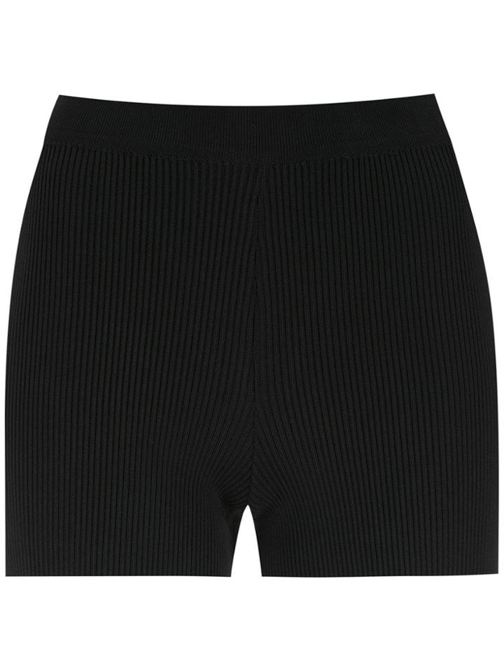 Reinaldo Lourenço Ribbed Fitted Shorts - Black