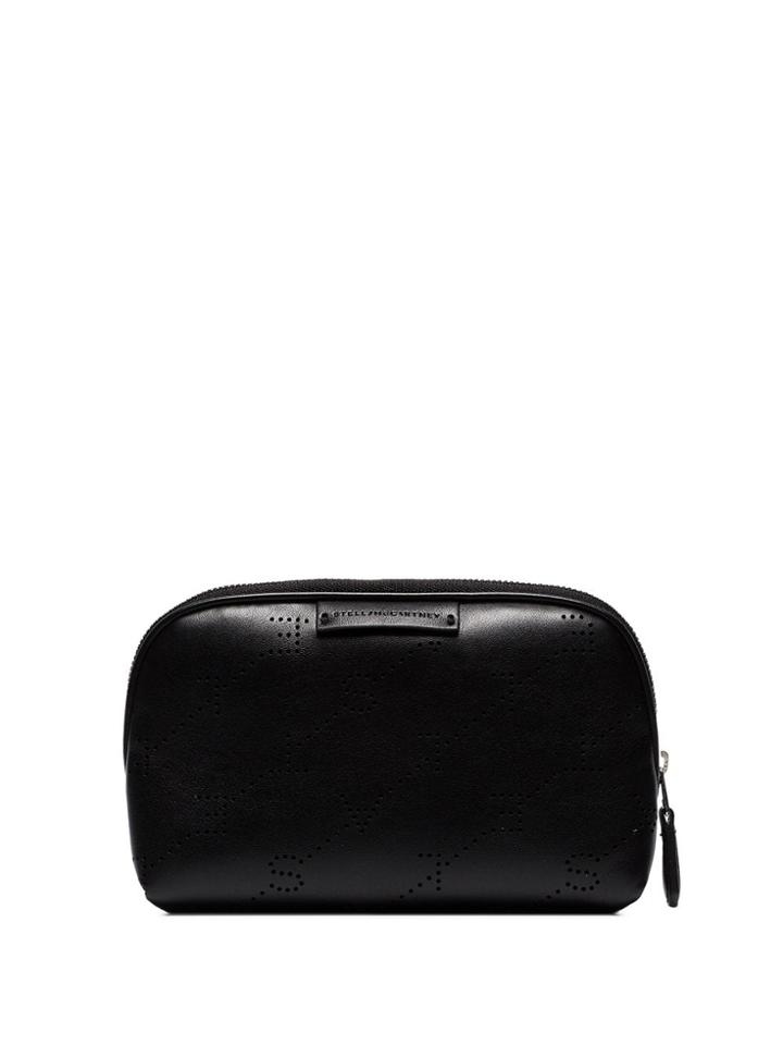 Stella Mccartney Logo Make-up Pouch - Black