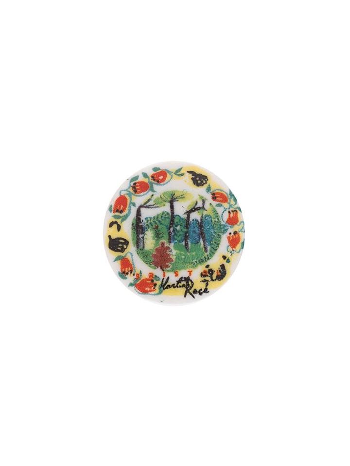 Martine Rose Landscape Motif Pin - White