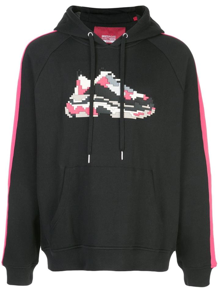 Mostly Heard Rarely Seen 8-bit Sweet Rave Appliqued Hoodie - Black