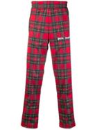 Palm Angels Tartan Straight-leg Trousers - Red