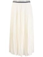 Ermanno Scervino Pleated Midi Skirt - Neutrals