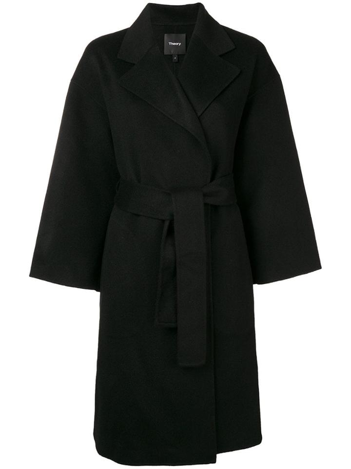 Theory Cocoon Coat - Black