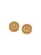Northskull Atticus Skull Seal Earrings - Gold