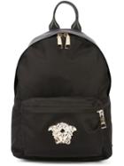 Versace Medusa Backpack, Black, Nylon/leather