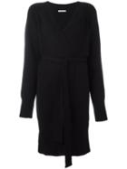 Société Anonyme 'm' Belted Cardi-coat, Women's, Size: Small, Black, Merino