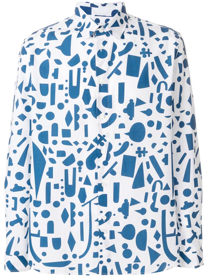 Jijibaba Geometric Print Shirt - White