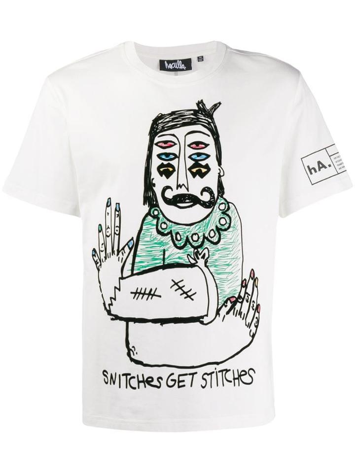 Haculla 'snitches Get Stitches' T-shirt - White