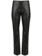 Egrey Leather Straight-fit Trousers - Black