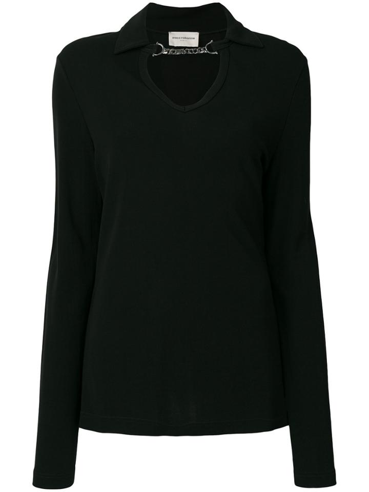 Paco Rabanne Vintage Chain Detail Top - Black