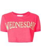 Alberta Ferretti Wednesday Cropped T-shirt - Pink