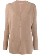 Max Mara V Neck Sweatshirt - Neutrals