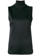 Courrèges Roll Neck Sleeveless Top - Black