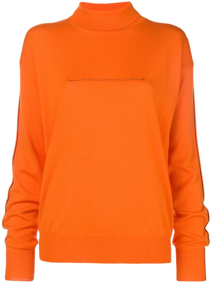 Mm6 Maison Margiela Stitch Detail Jumper - Yellow & Orange