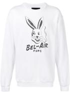 Local Authority Bel Air Bunny Print Sweatshirt - White