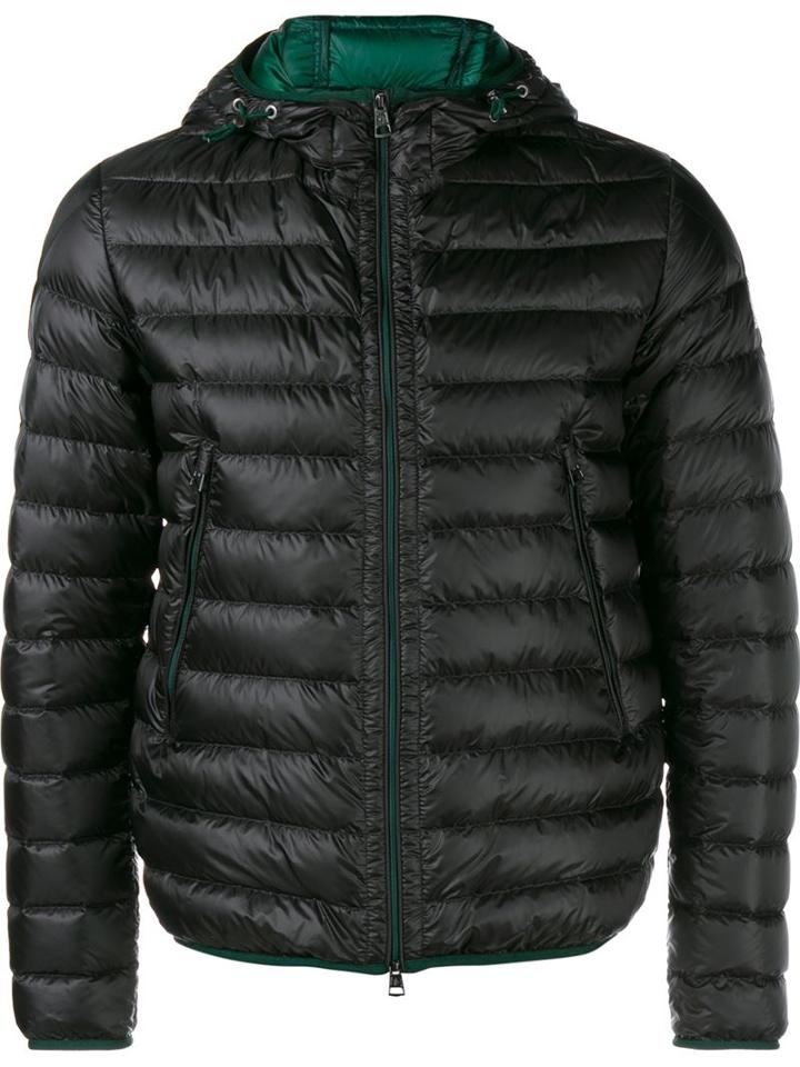 Moncler Quilted Feather Down Jacket, Men's, Size: Large, Green, Feather Down/polyamide