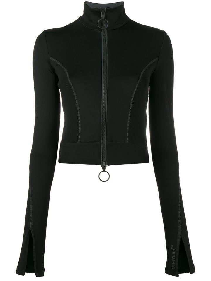 Off-white - 'athleisure' Zip-up Jacket - Women - Polyamide/spandex/elastane/viscose - 44, Black, Polyamide/spandex/elastane/viscose