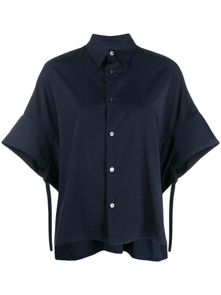 Ujoh Oversized Fit Shirt - Blue