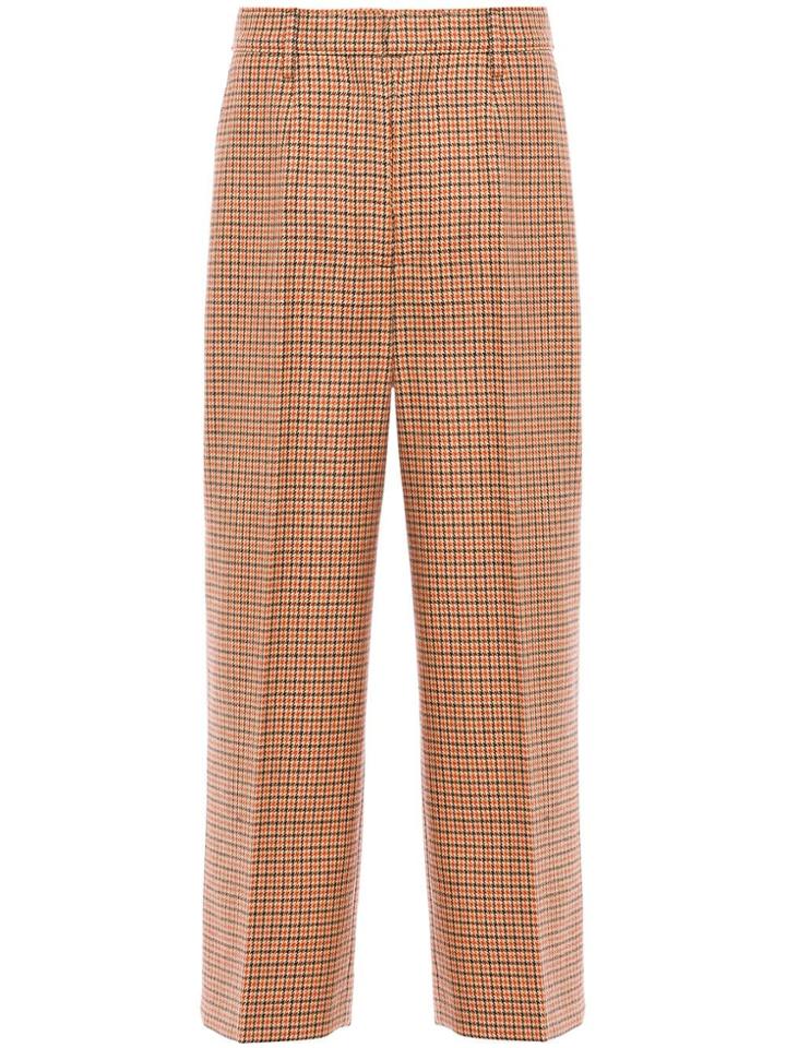 Prada Houndstooth Check Trousers - Neutrals