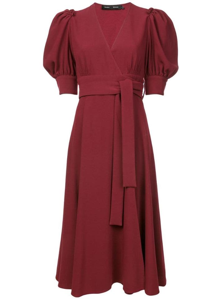 Proenza Schouler Volume Sleeve Dress - Red