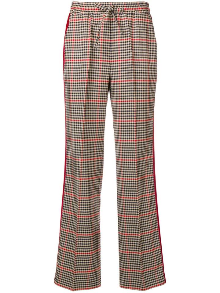 P.a.r.o.s.h. High-waisted Checked Trousers - Brown