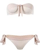 Brigitte Bandeau Bikini Set, Women's, Size: M, Nude/neutrals, Polyamide/spandex/elastane