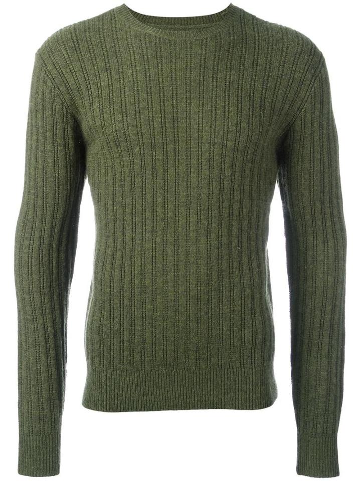 Bellerose Crew Neck Jumper, Men's, Size: Medium, Green, Acrylic/polyamide/viscose/wool