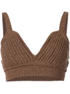 Y / Project Cropped Tank Top - Brown
