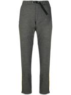 White Sand Side Stripe Trousers - Grey
