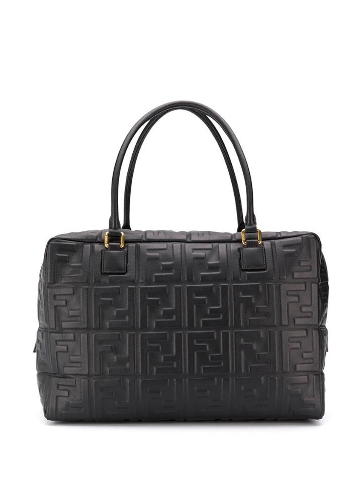 Fendi Ff Embossed Tote - Black