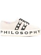 Philosophy Di Lorenzo Serafini Pearl-embellished Sneakers - Nude &