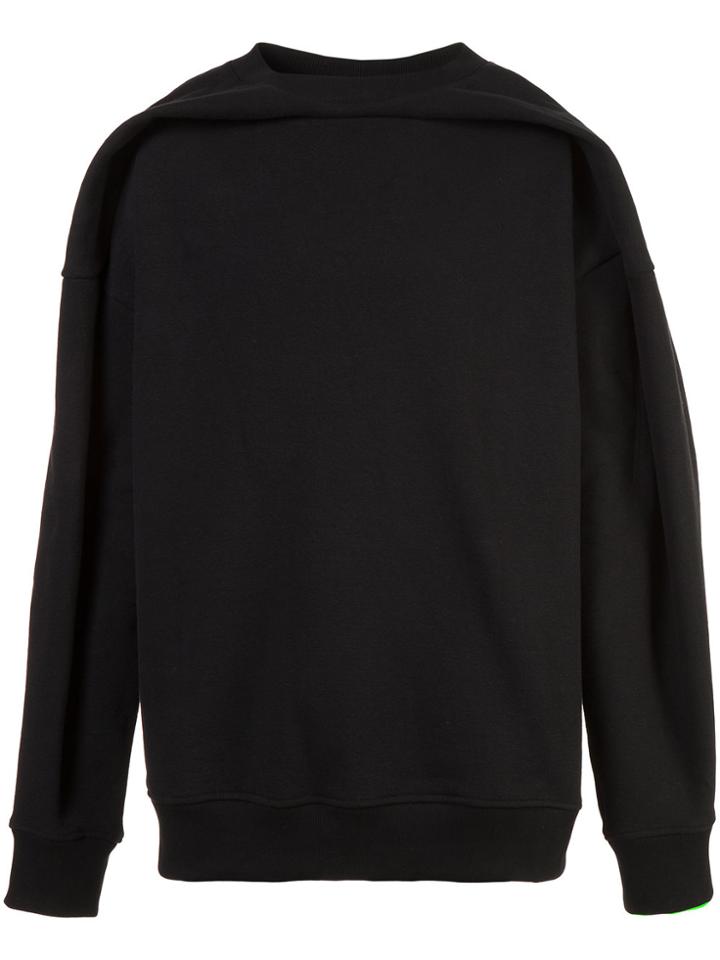 Y / Project Draped Front Sweatshirt - Black