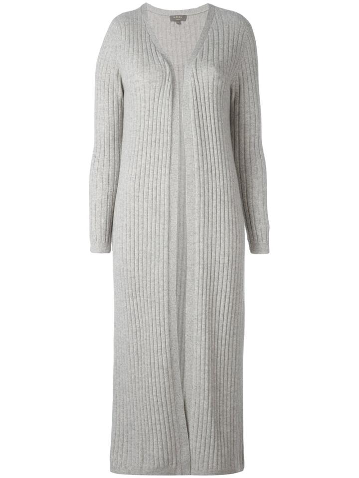 N.peal Ribbed-knit Duster Cardigan, Women's, Size: Medium, Nude/neutrals, Cashmere